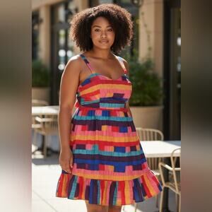 NWOT | Colorful Summer Striped  Dress | Size 2X